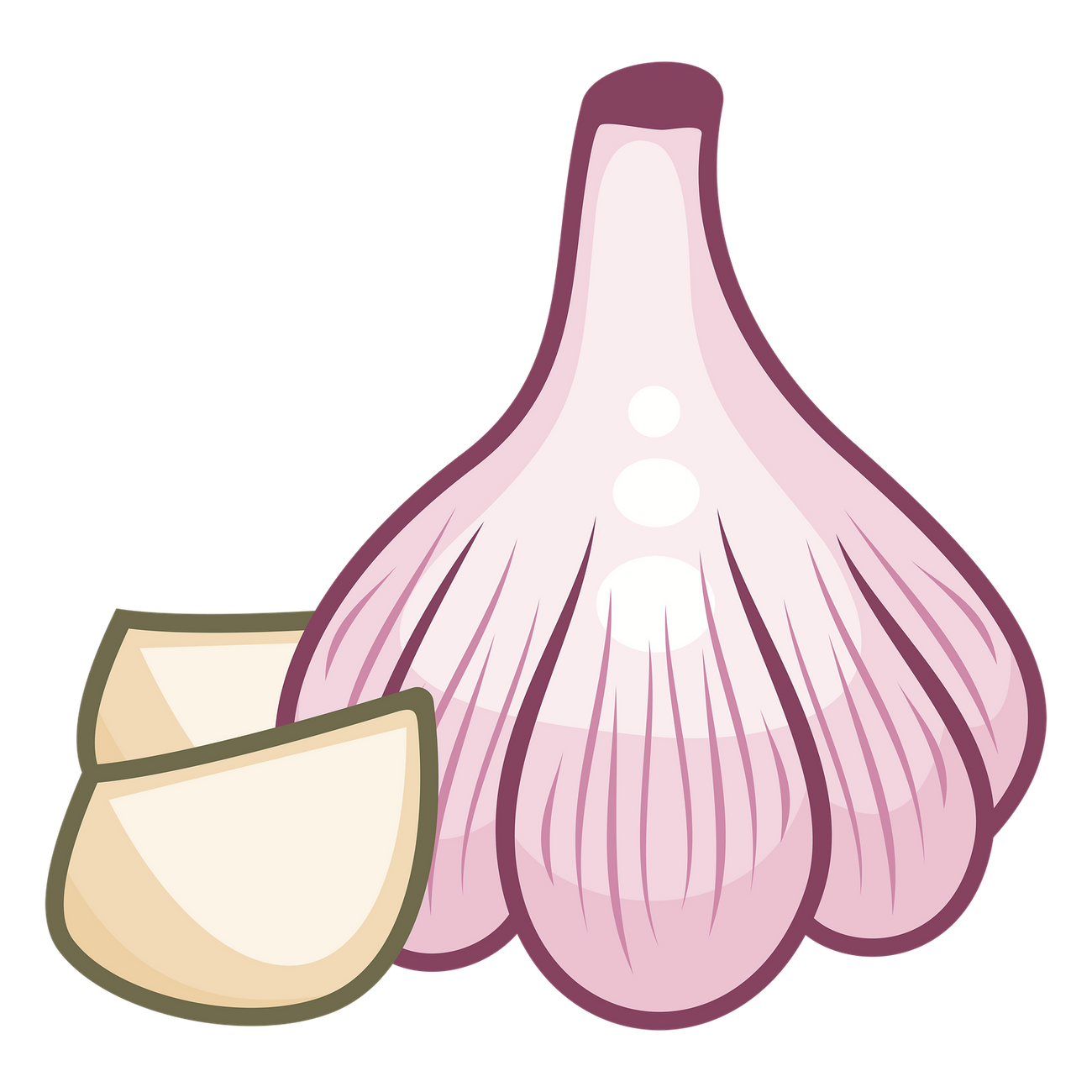 Garlic png sticker, transparent background